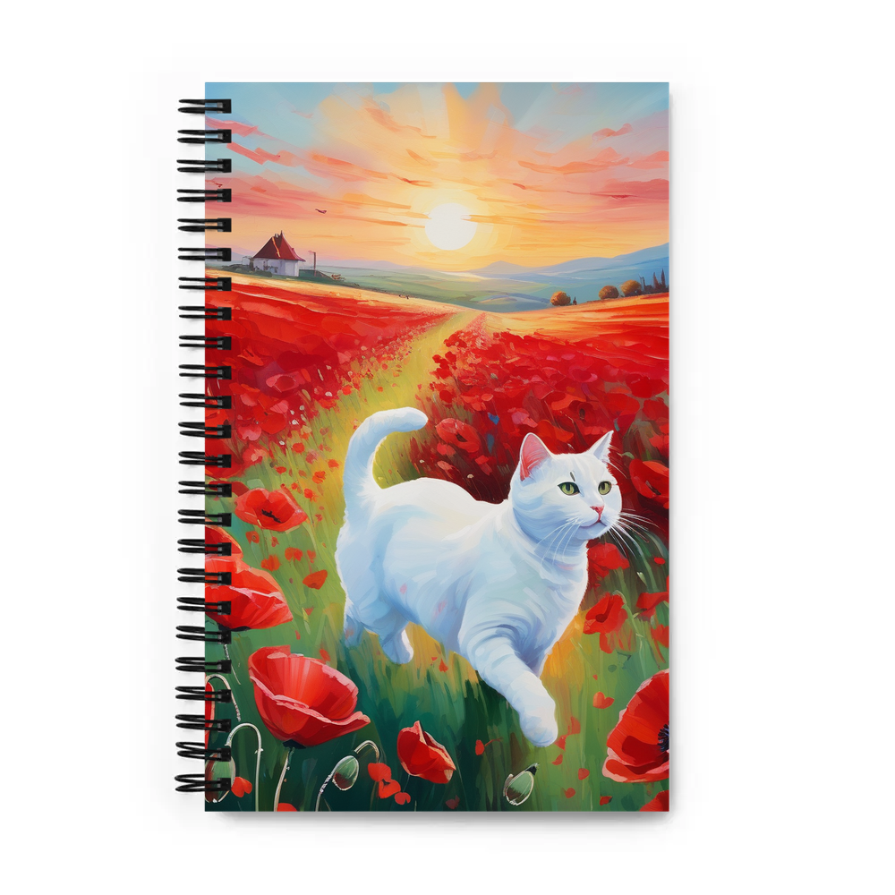 PugMug Custom White Companion Cat Spiral Notebook