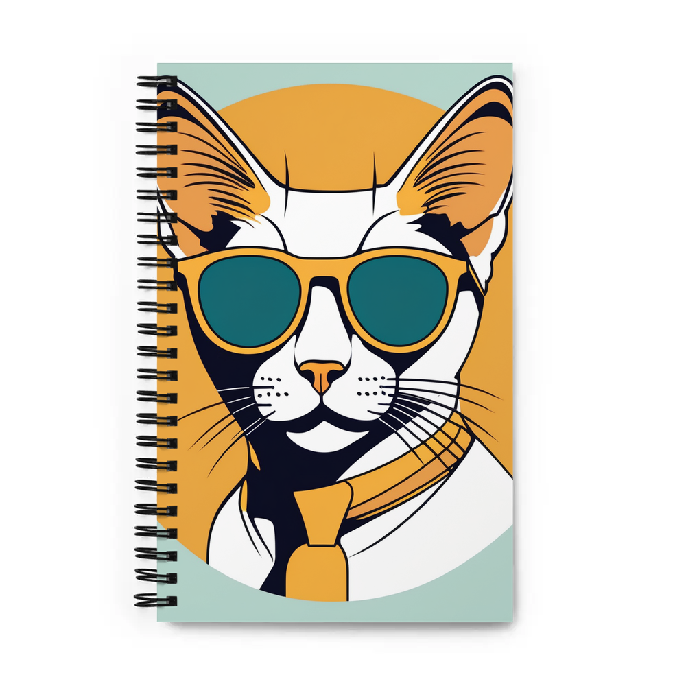 PugMug Custom White Abyssinian Cat Spiral Notebook