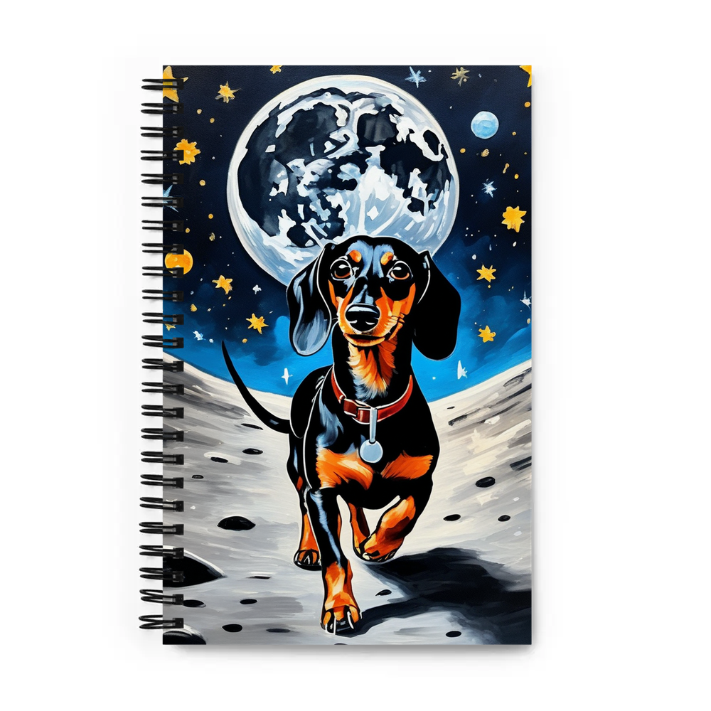 PugMug Custom Black Dachshund Spiral Notebook