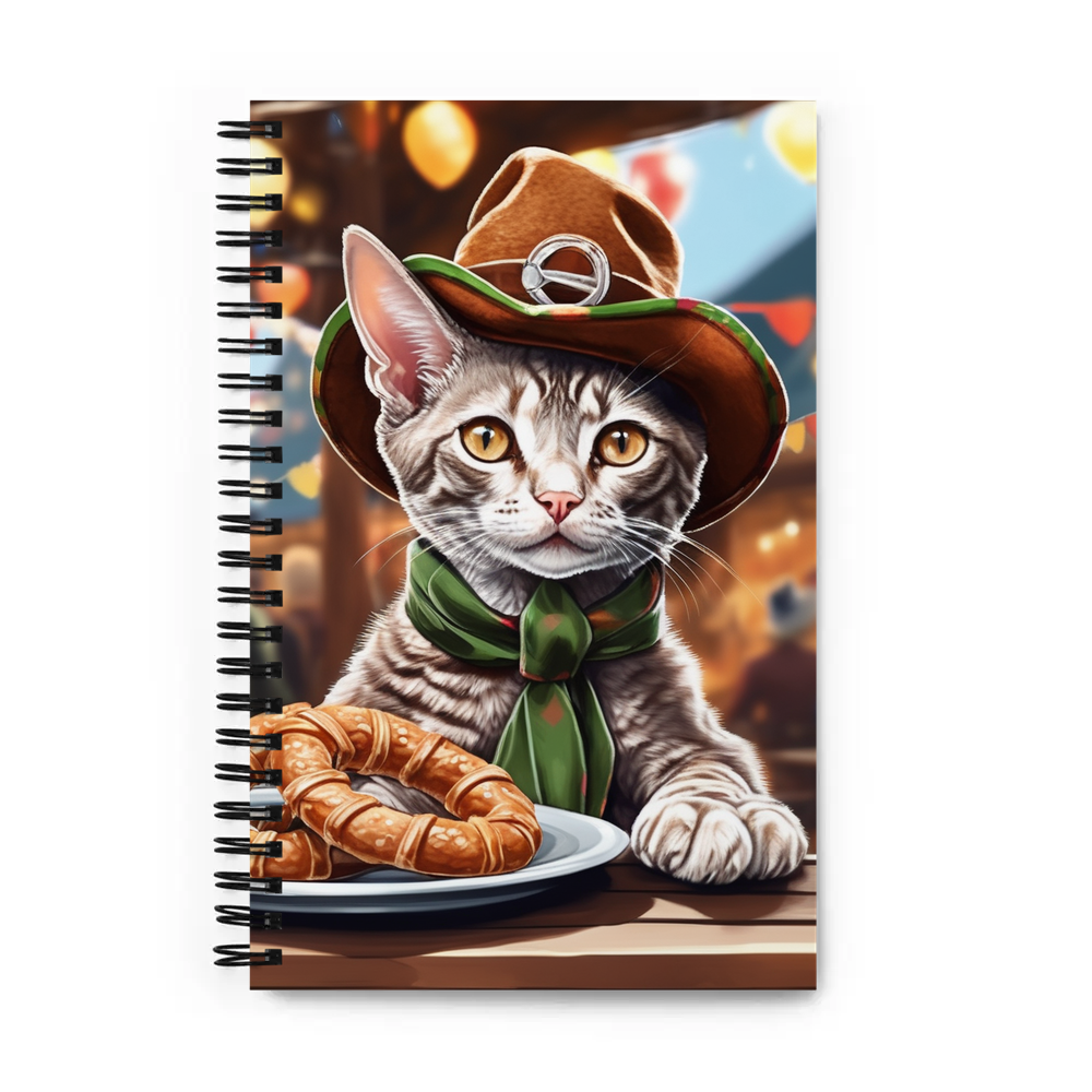 PugMug Custom Tabby Devon Rex Cat Spiral Notebook