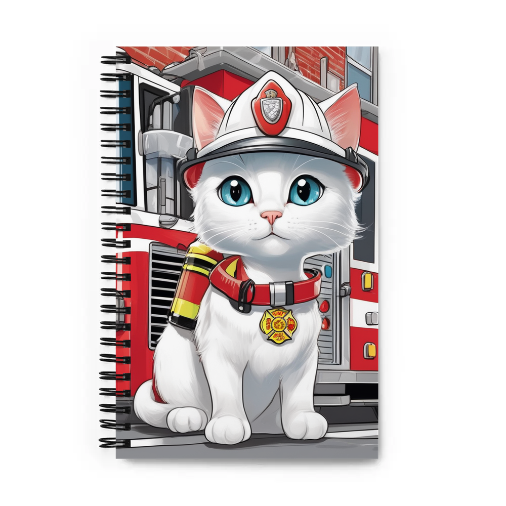 PugMug Custom White Companion Cat Spiral Notebook