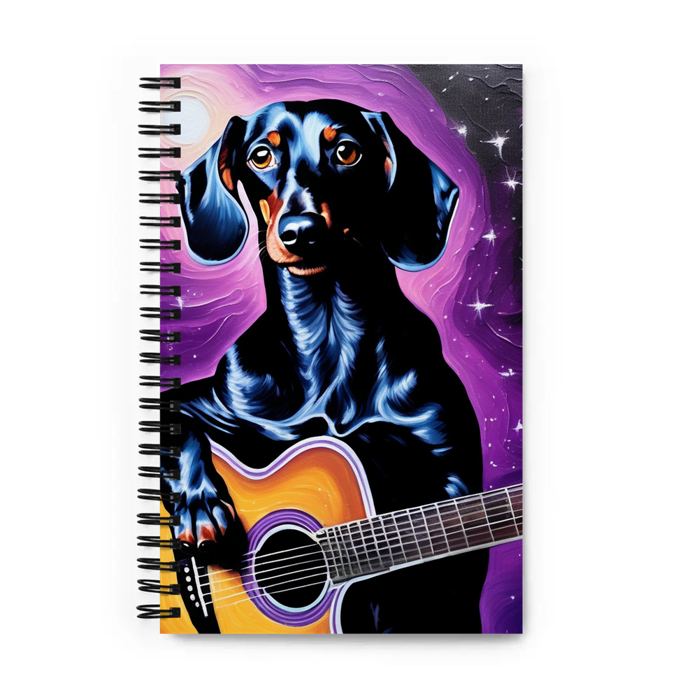 PugMug Custom Black Dachshund Spiral Notebook