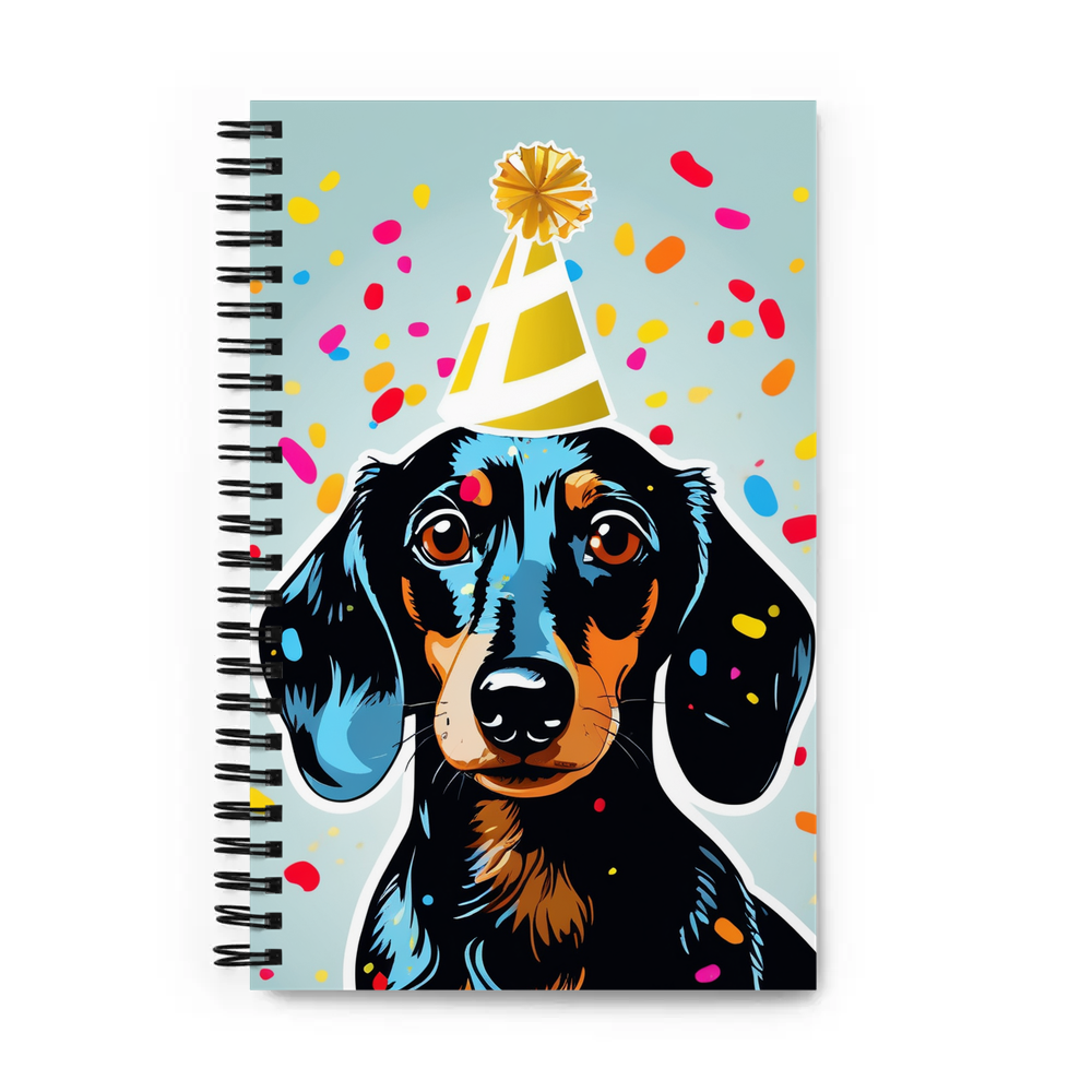 PugMug Custom Black Dachshund Spiral Notebook
