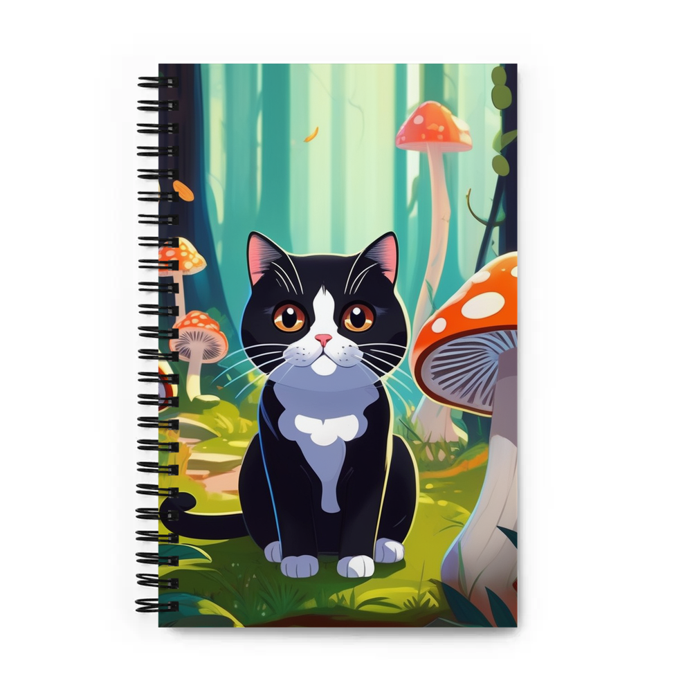 PugMug Custom Black Scottish Fold Cat Spiral Notebook