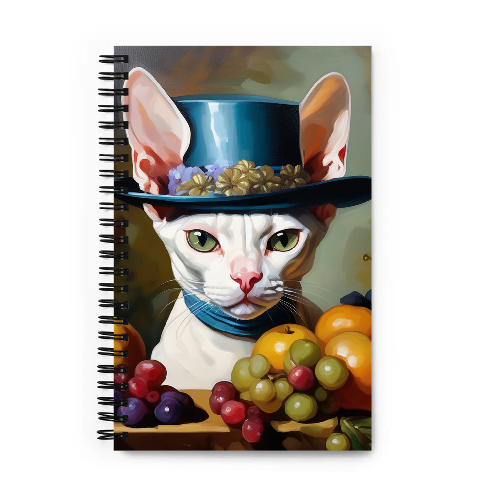 PugMug Custom White Sphynx Cat Spiral Notebook