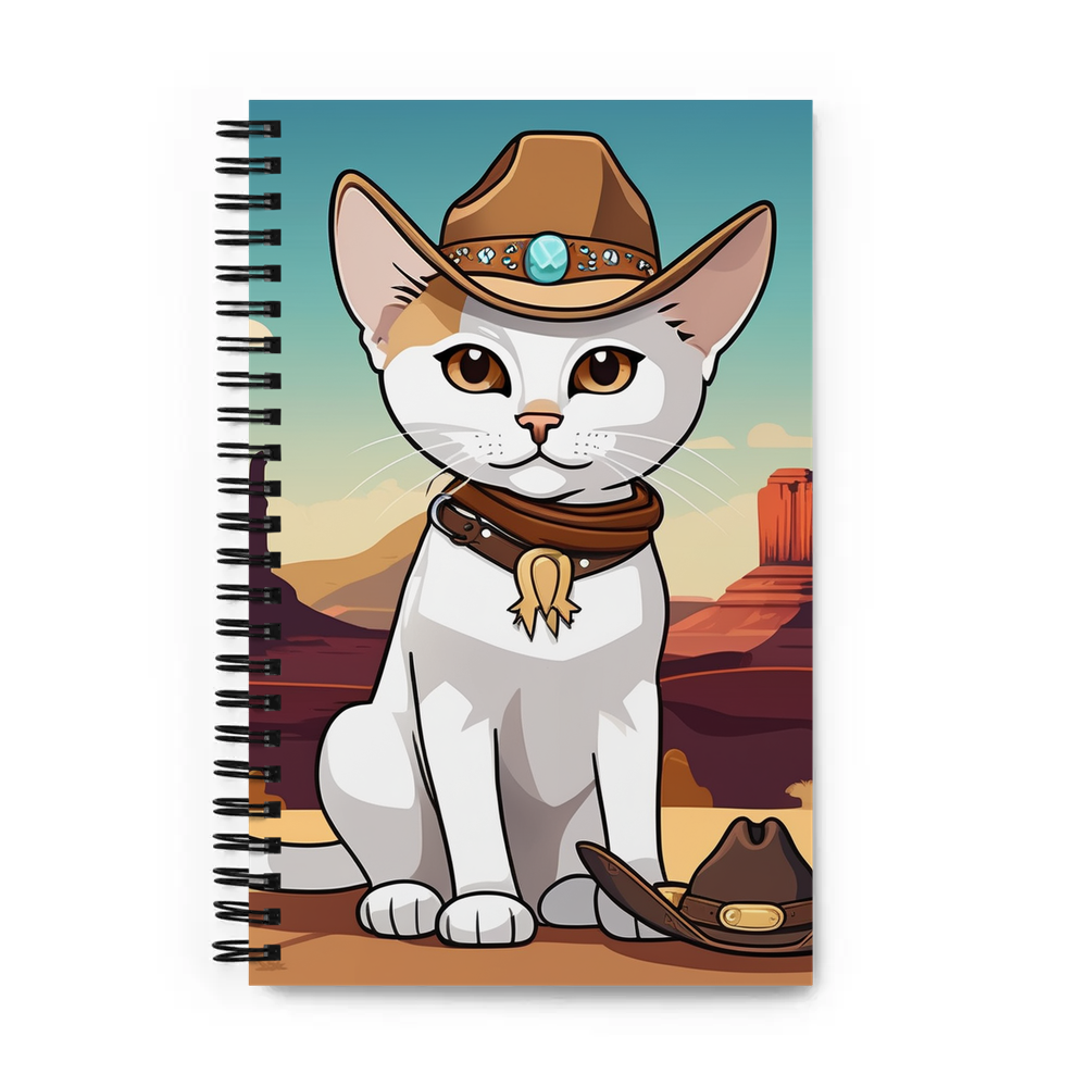 PugMug Custom White Abyssinian Cat Spiral Notebook