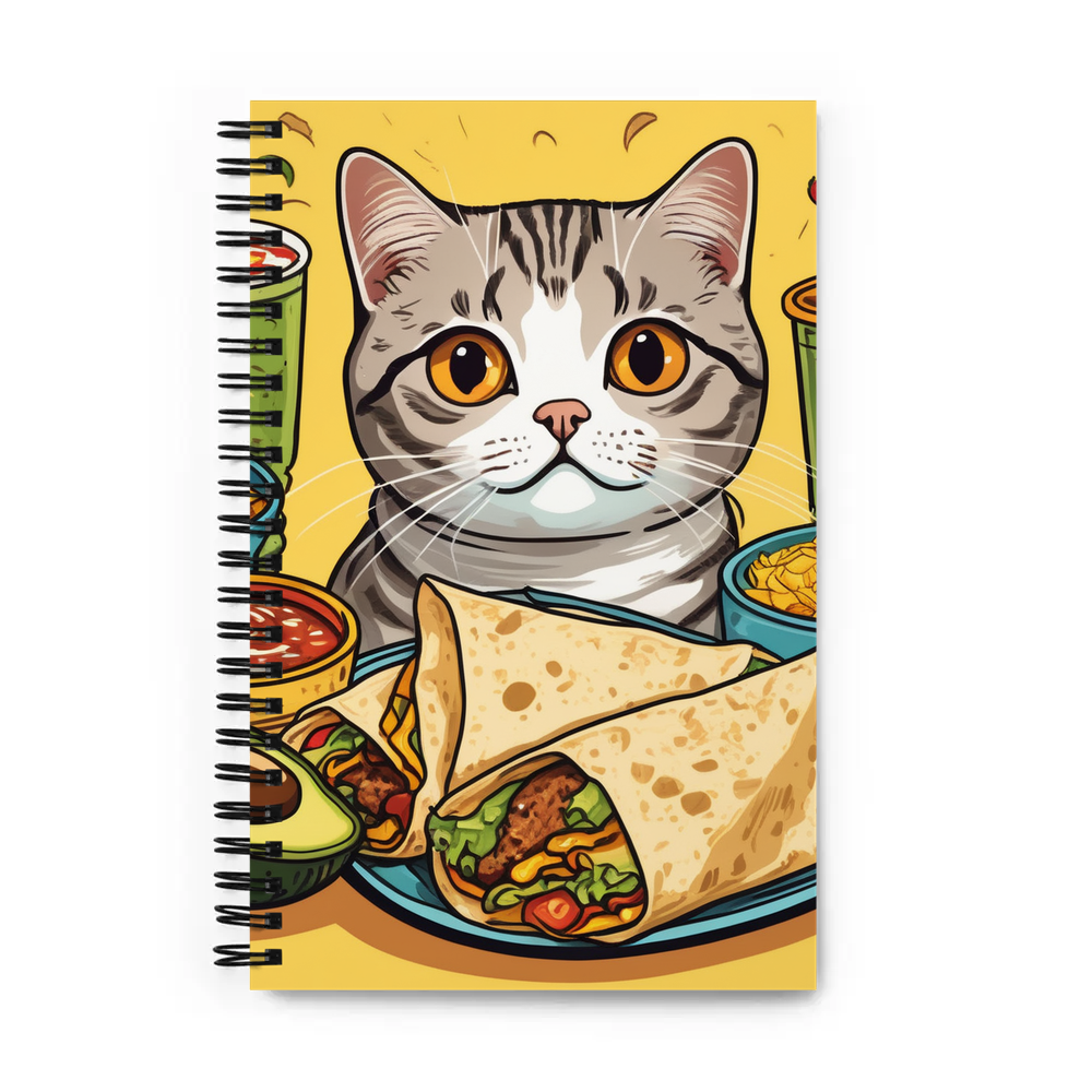 PugMug Custom Tabby Scottish Fold Cat Spiral Notebook