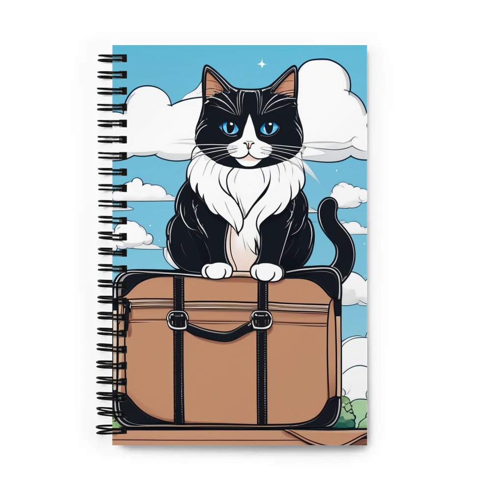 PugMug Custom Black Ragdoll Cat Spiral Notebook