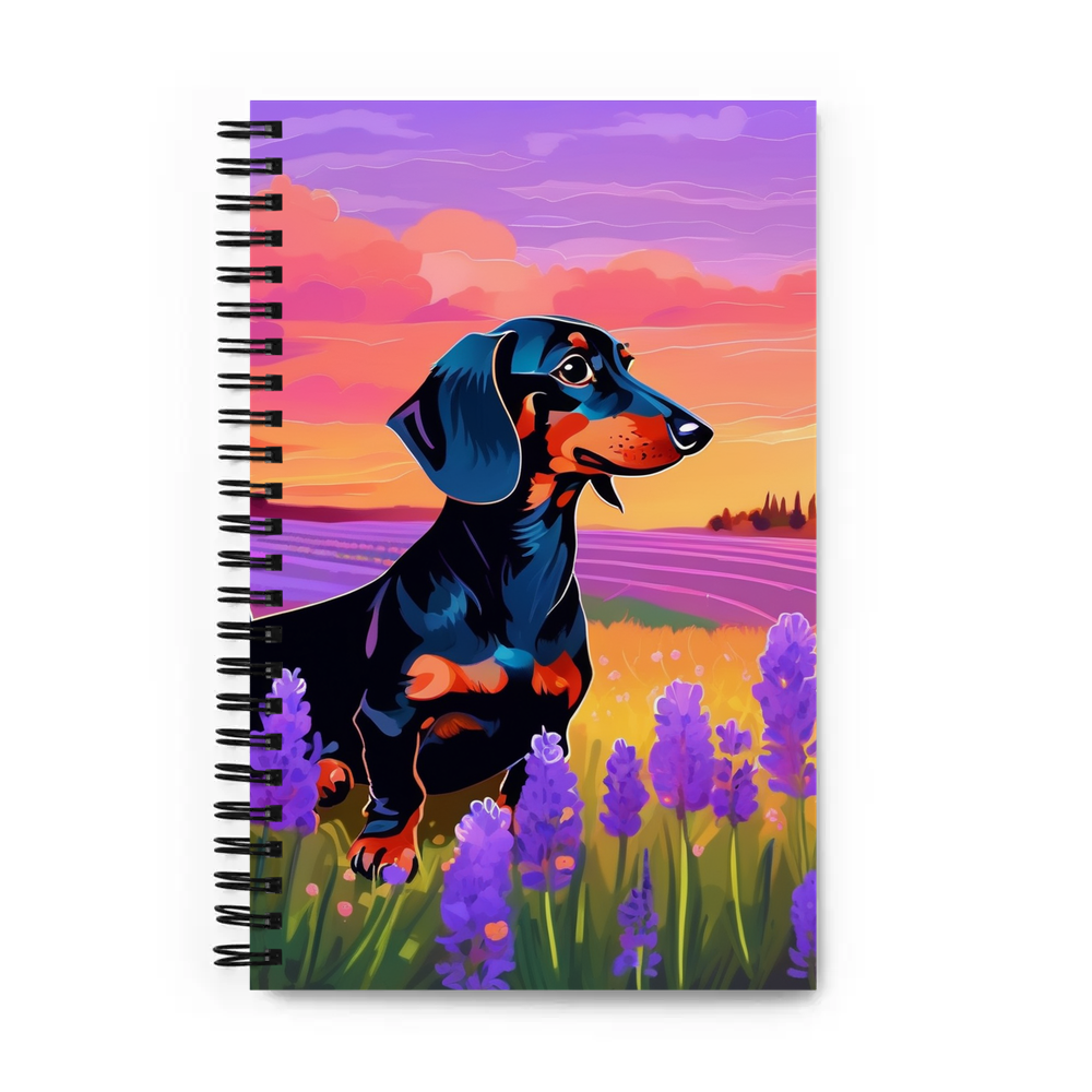 PugMug Custom Black Dachshund Spiral Notebook