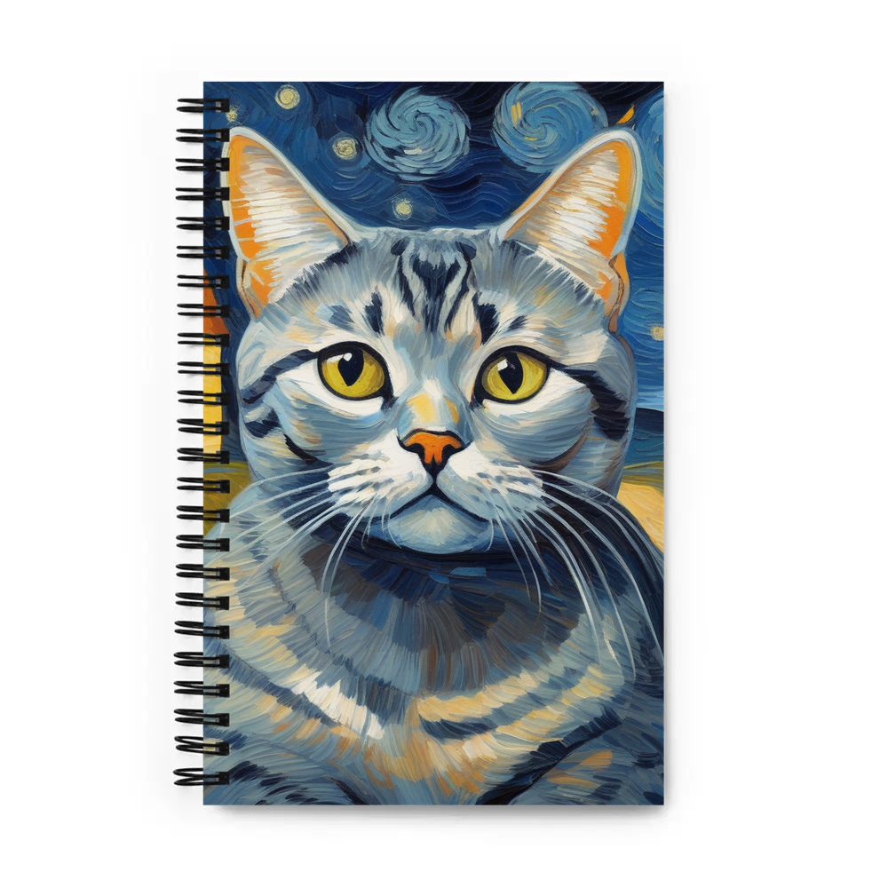 PugMug Custom Tabby British Shorthair Cat Spiral Notebook