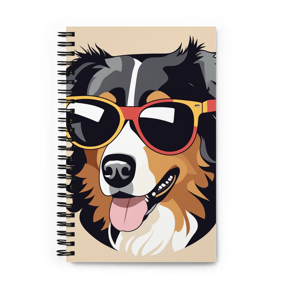 PugMug Custom Miniature American Shepherd Spiral Notebook