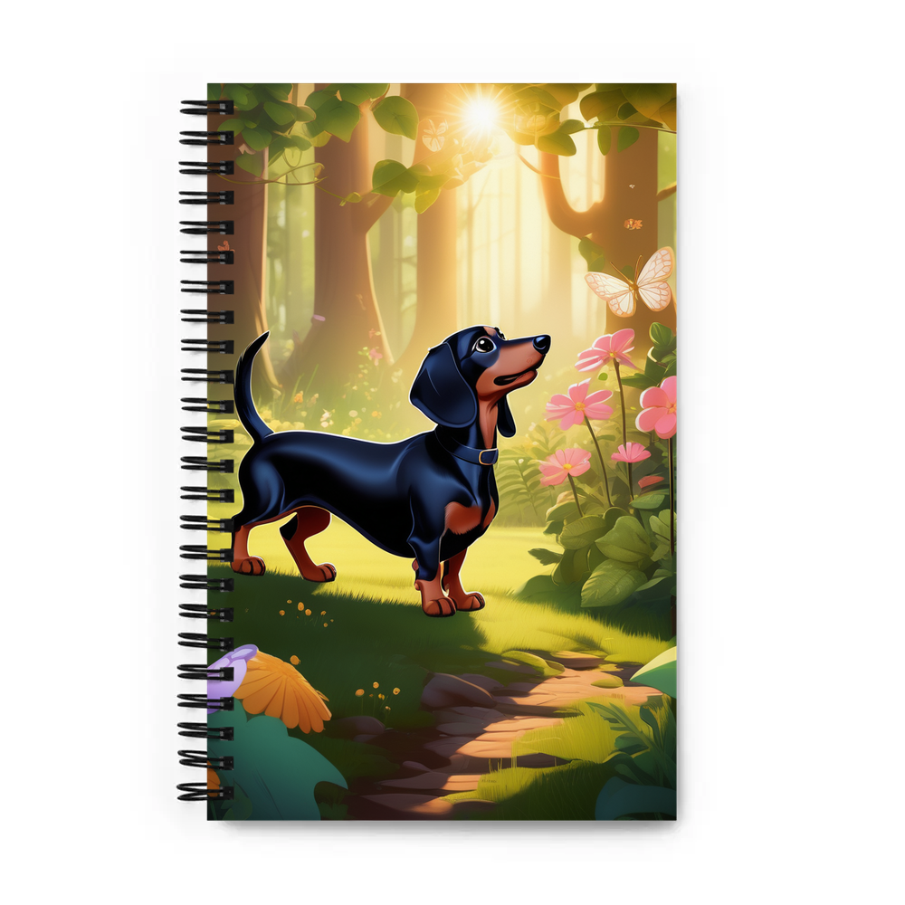 PugMug Custom Black Dachshund Spiral Notebook