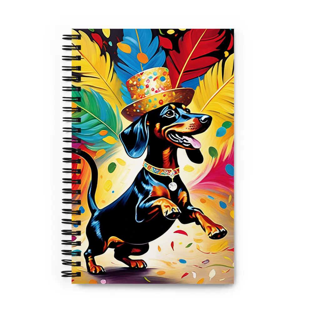PugMug Custom Black Dachshund Spiral Notebook
