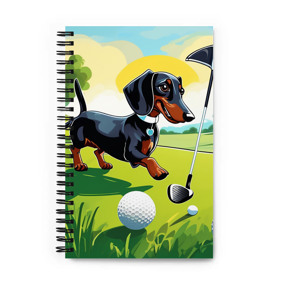 PugMug Custom Black Dachshund Spiral Notebook