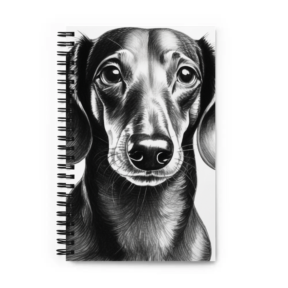 PugMug Custom Black Dachshund Spiral Notebook