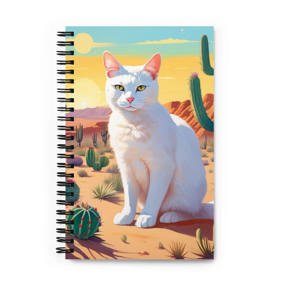 PugMug Custom White Companion Cat Spiral Notebook