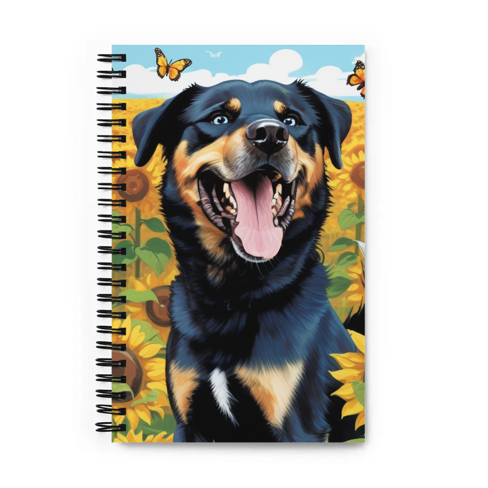 PugMug Custom Blue Spiral Notebook