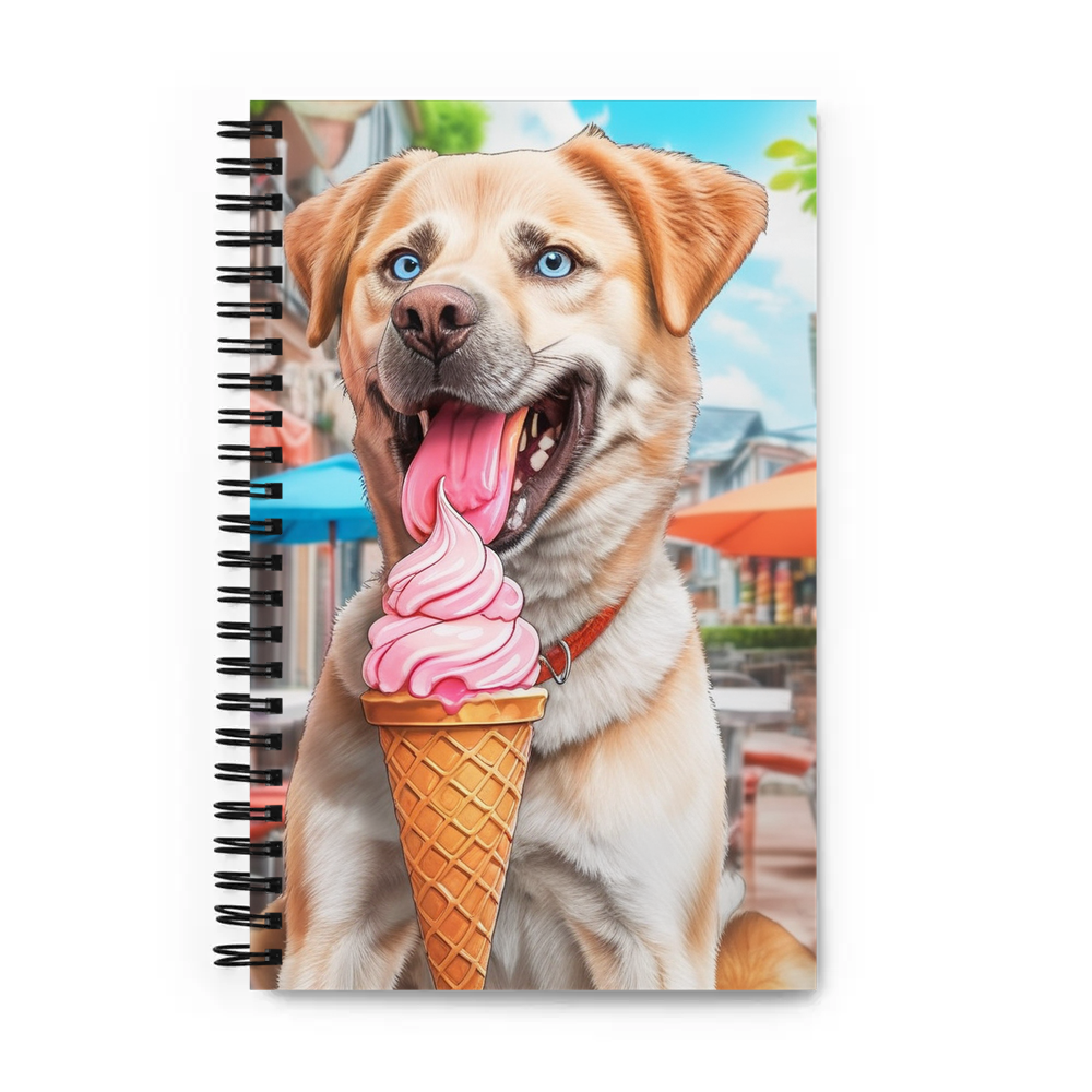 PugMug Custom Blue Spiral Notebook
