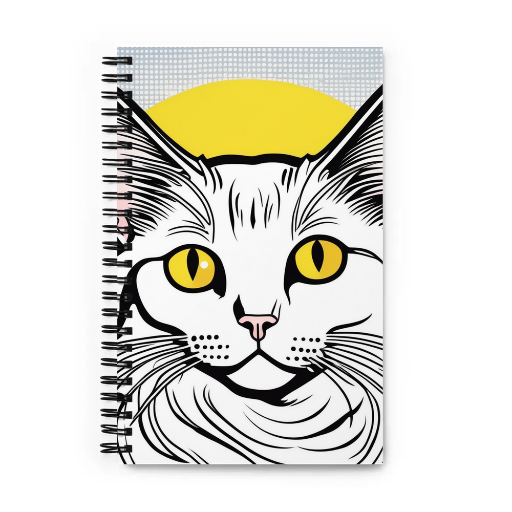 PugMug Custom White Companion Cat Spiral Notebook