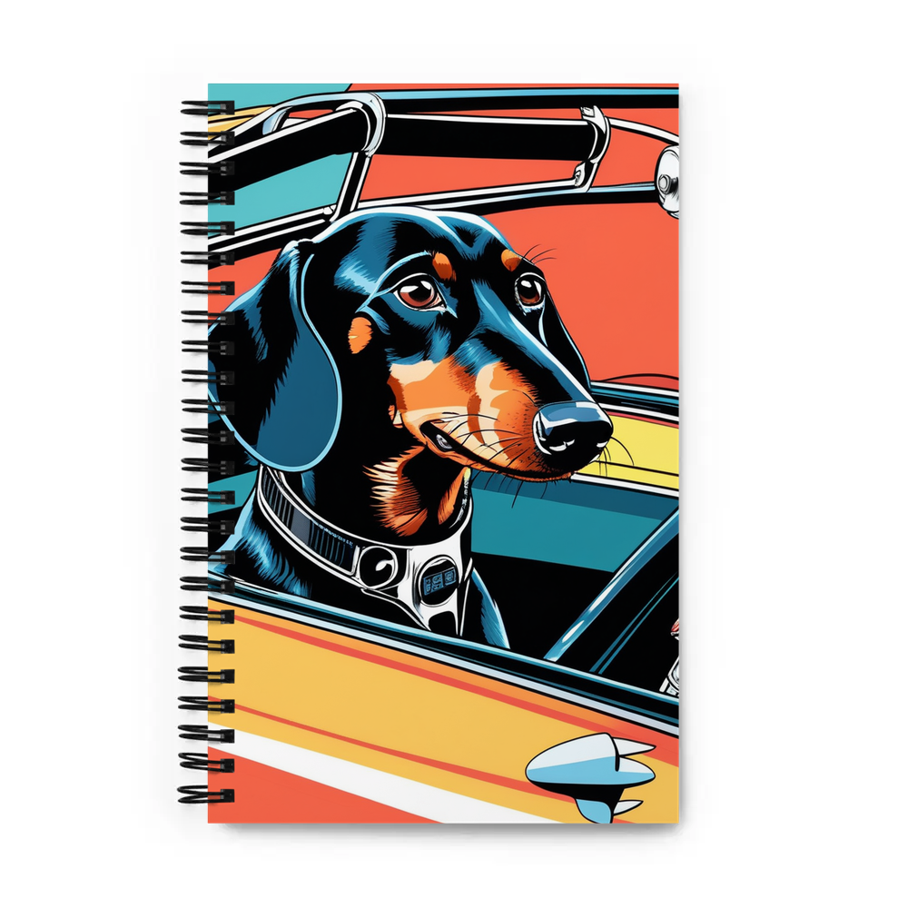 PugMug Custom Black Dachshund Spiral Notebook