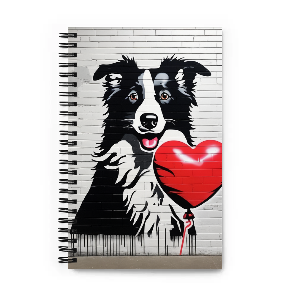 PugMug Custom Border Collie Spiral Notebook