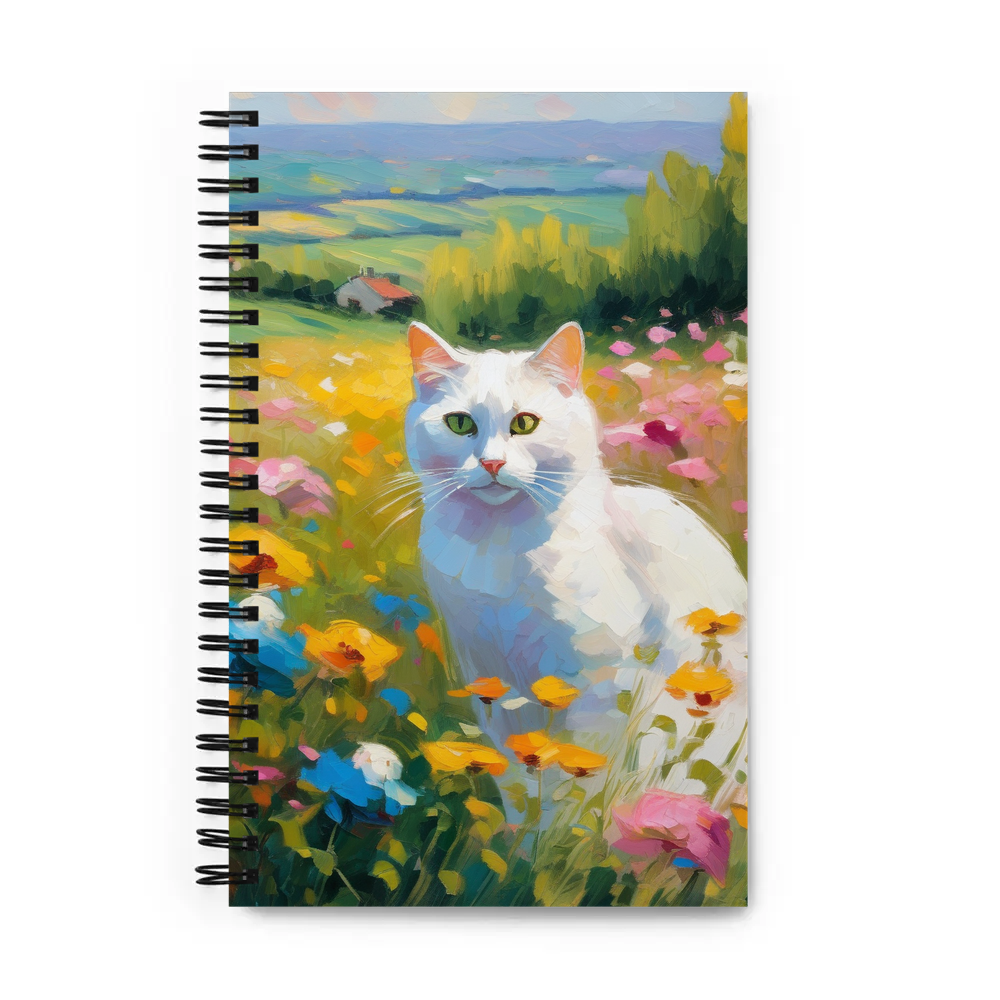 PugMug Custom White Companion Cat Spiral Notebook
