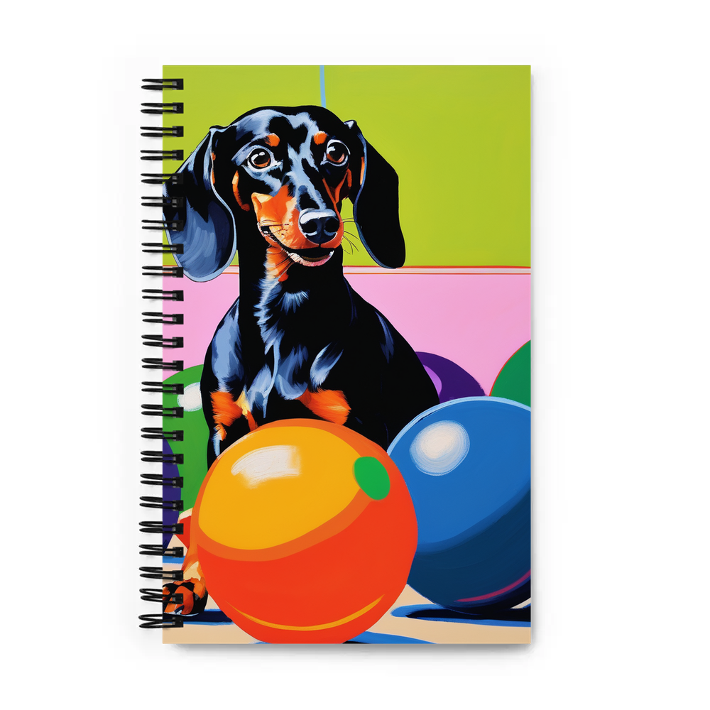 PugMug Custom Black Dachshund Spiral Notebook
