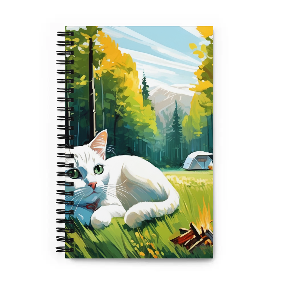 PugMug Custom White Companion Cat Spiral Notebook