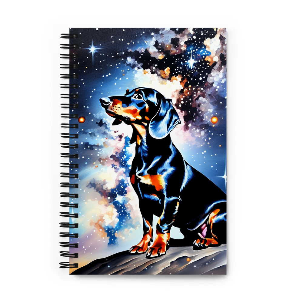 PugMug Custom Black Dachshund Spiral Notebook