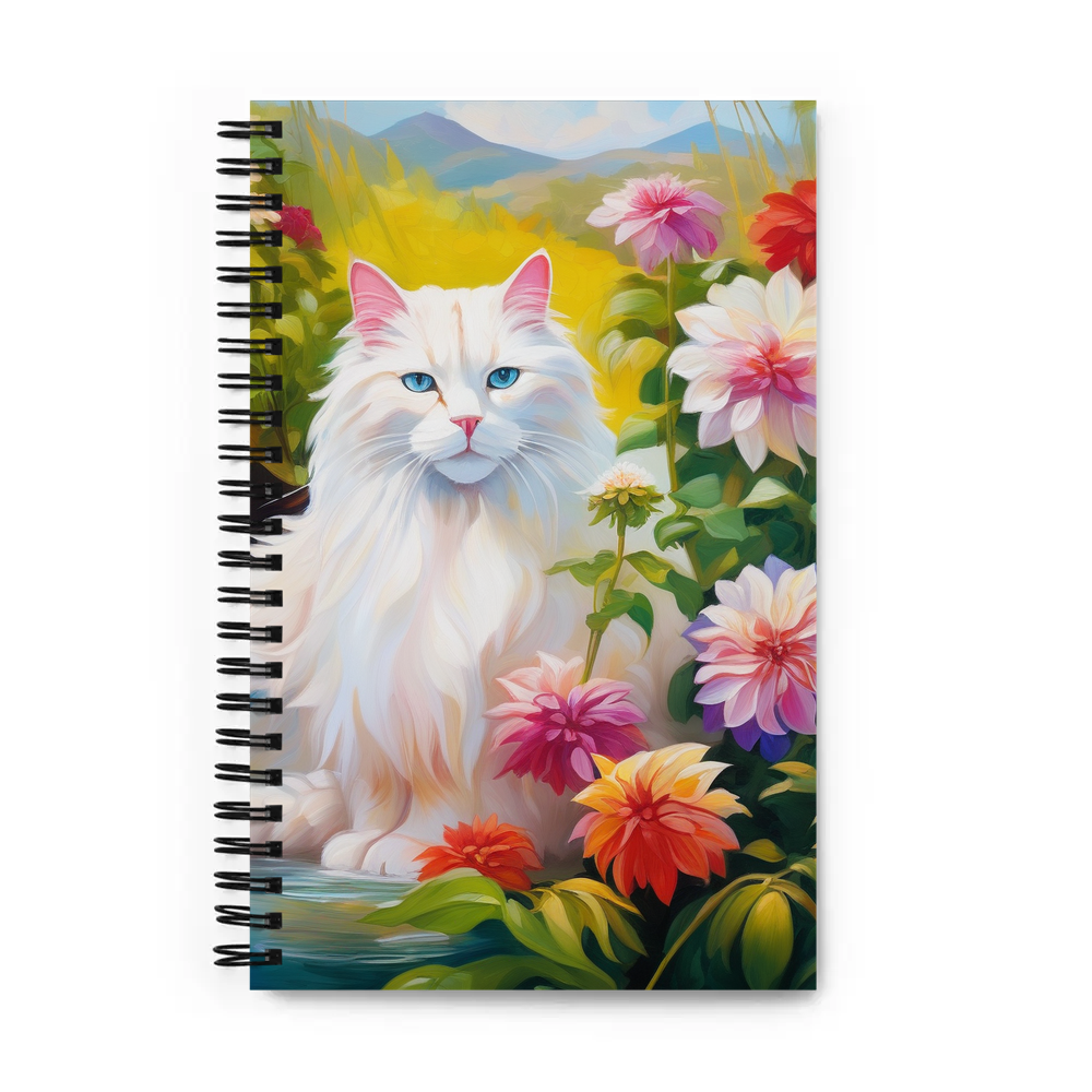 PugMug Custom White Companion Cat Spiral Notebook