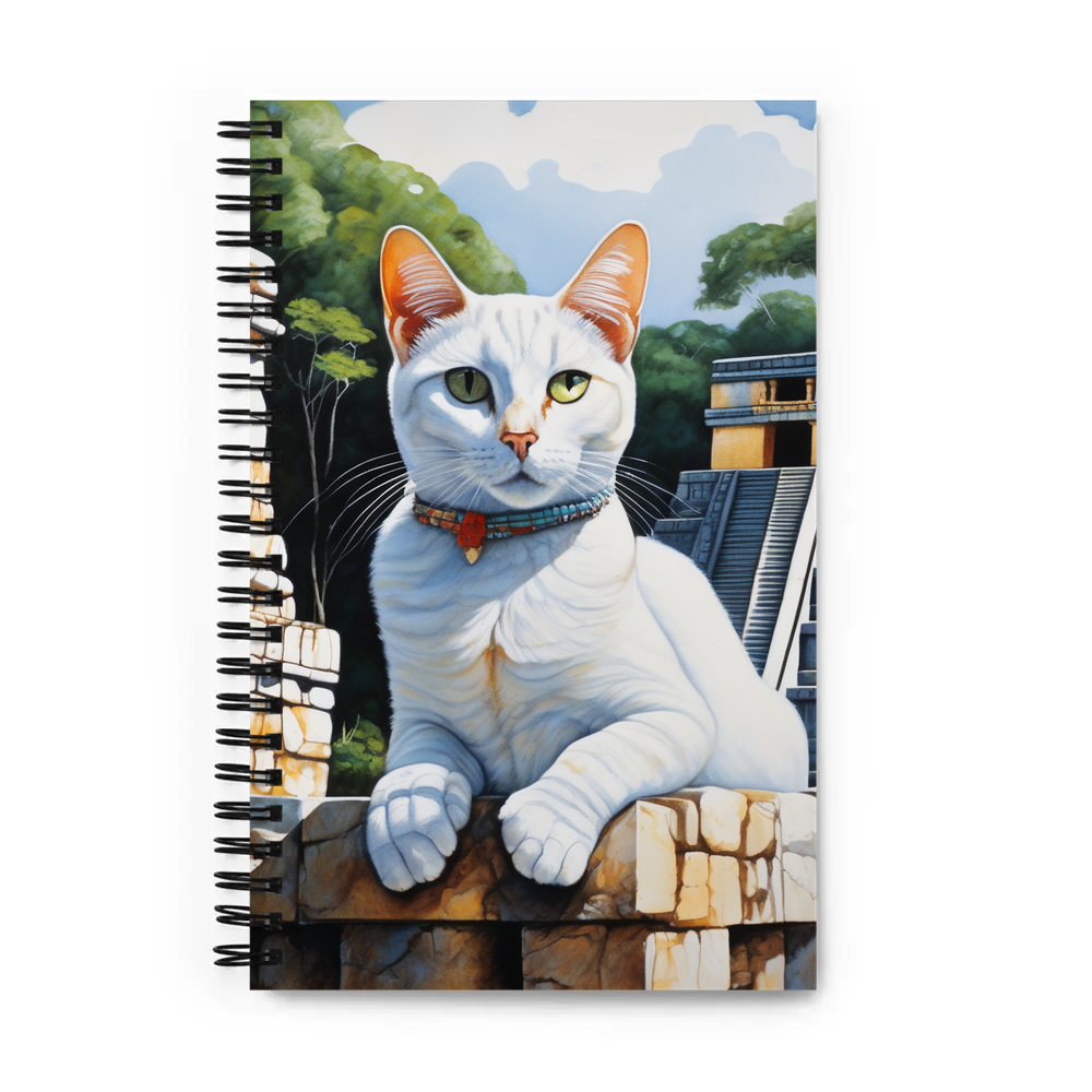 PugMug Custom White Companion Cat Spiral Notebook