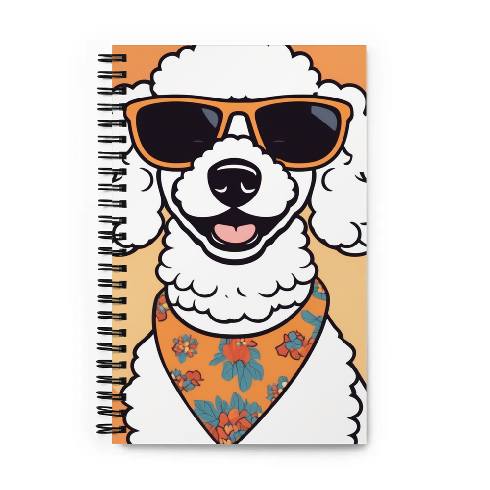 PugMug Custom White Poodle Spiral Notebook