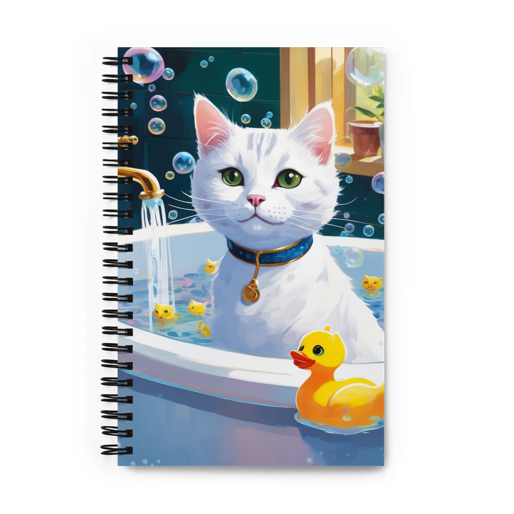 PugMug Custom White American Shorthair Cat Spiral Notebook
