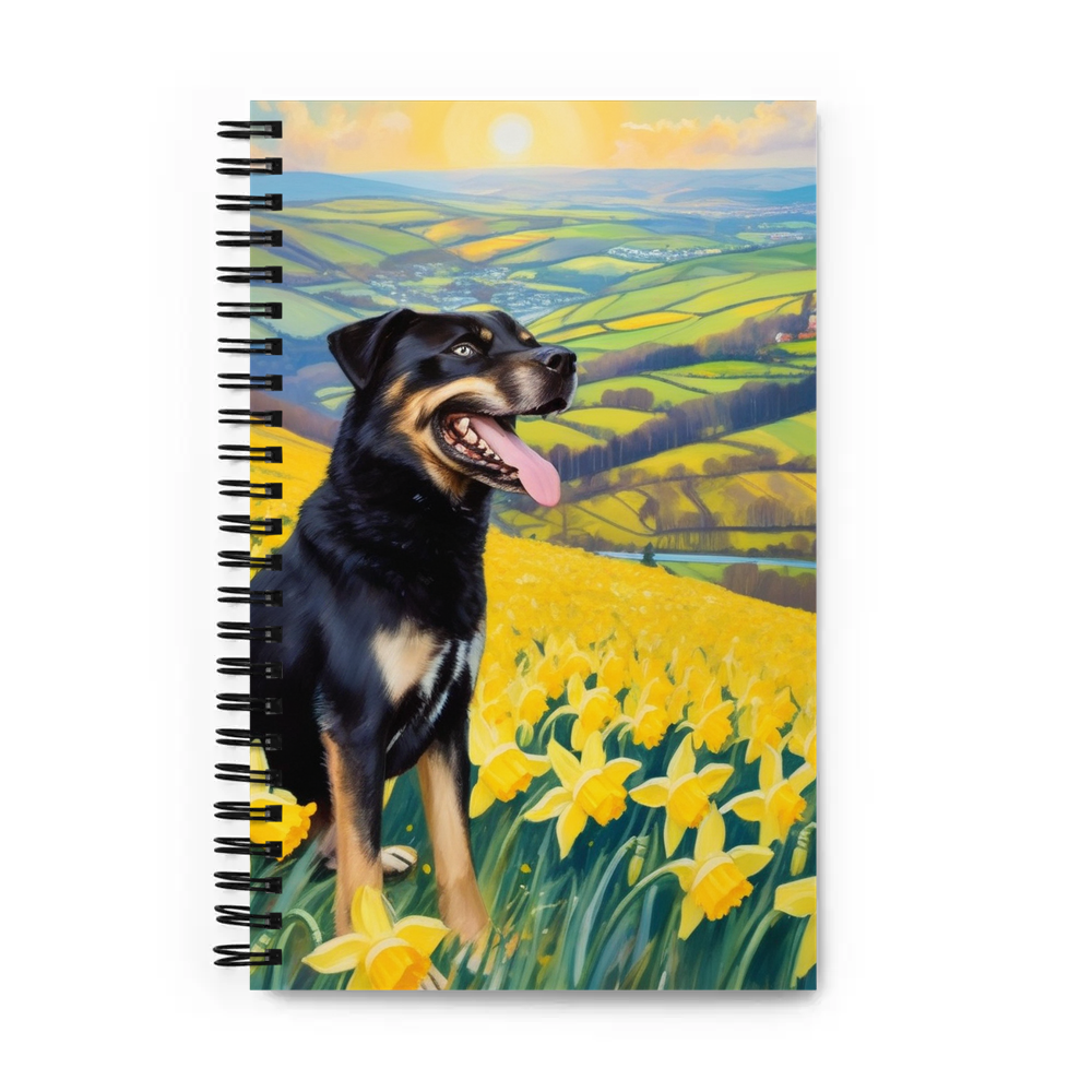 PugMug Custom Blue Spiral Notebook