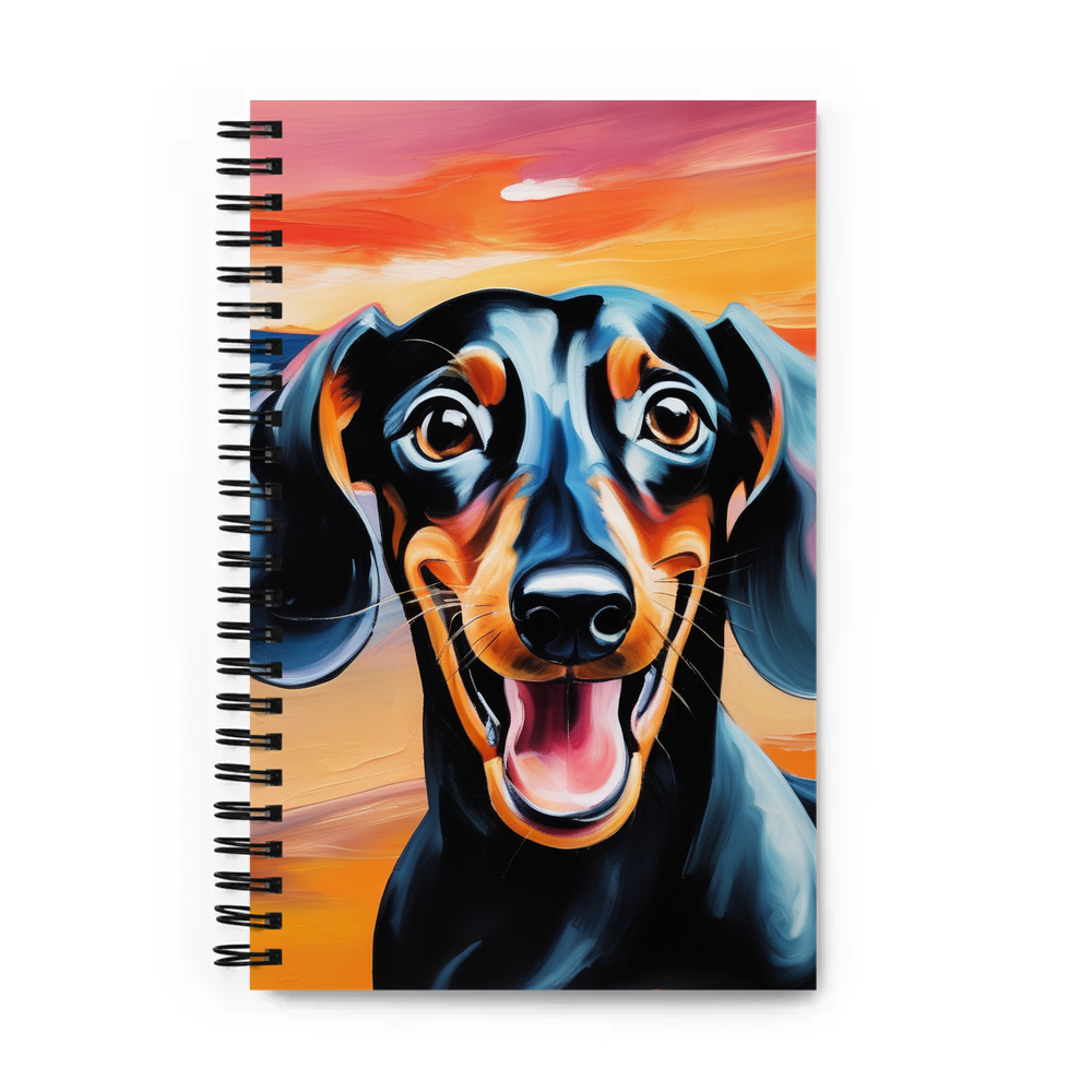 PugMug Custom Black Dachshund Spiral Notebook