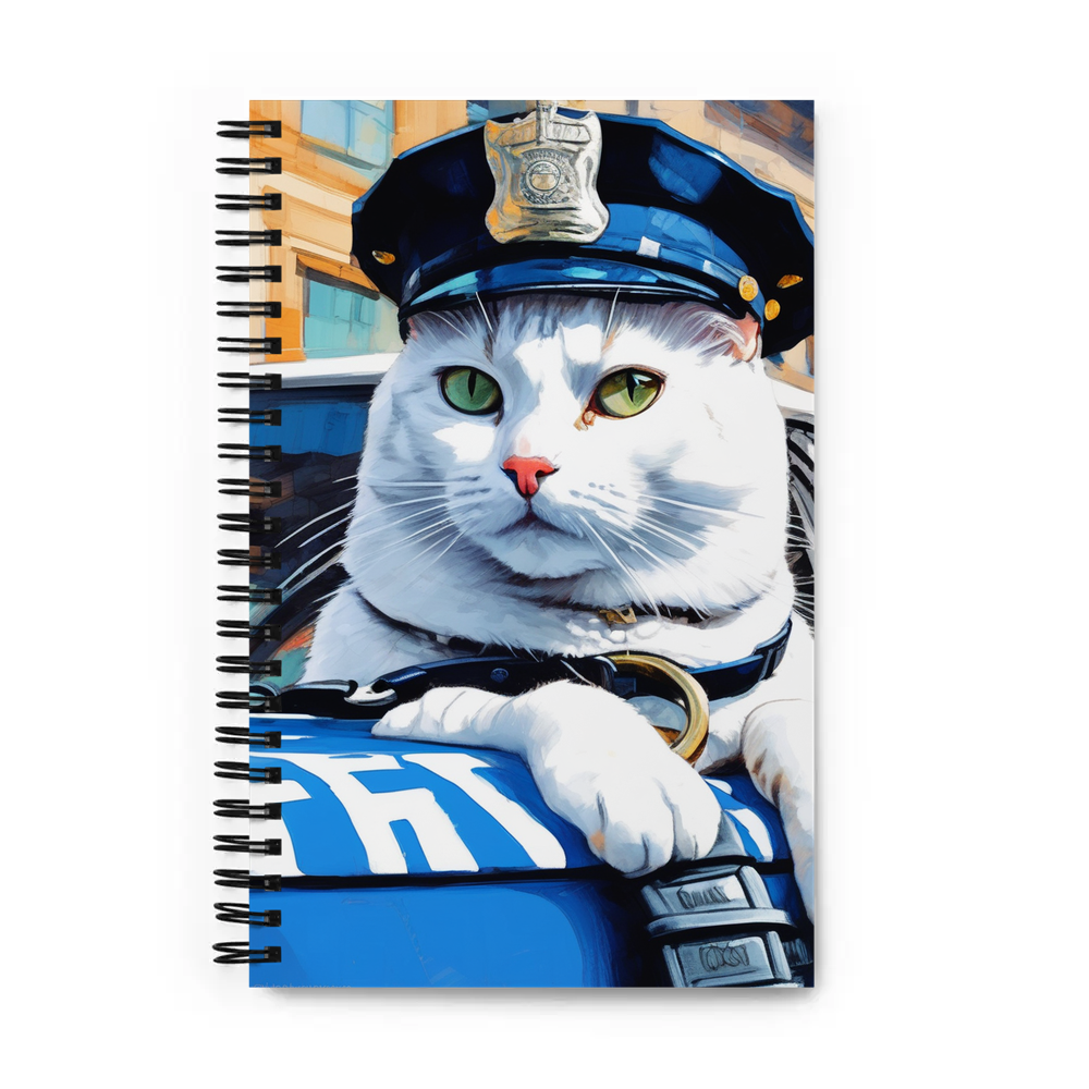 PugMug Custom White Companion Cat Spiral Notebook