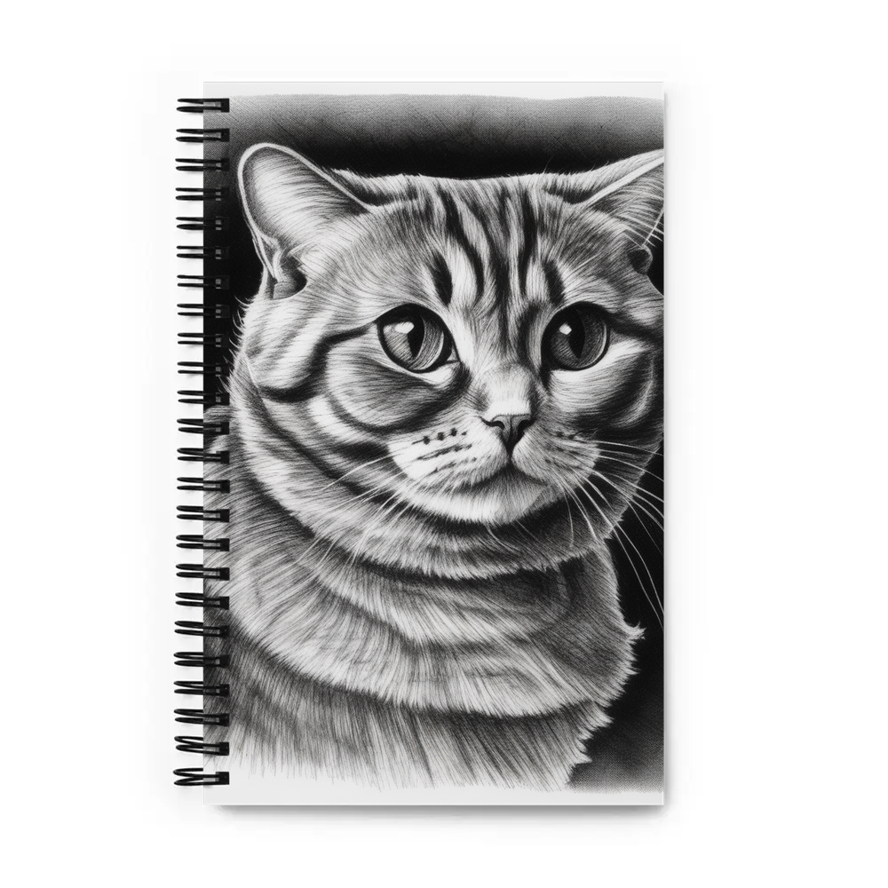 PugMug Custom Tabby Scottish Fold Cat Spiral Notebook