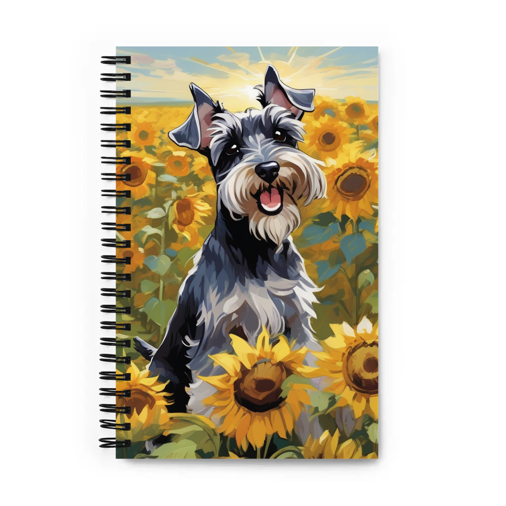PugMug Custom Miniature Schnauzer Spiral Notebook