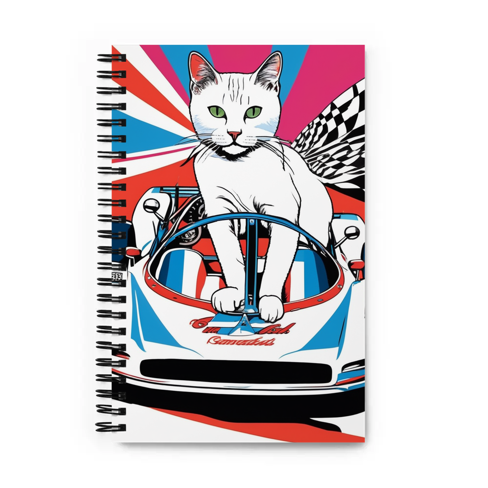 PugMug Custom White Companion Cat Spiral Notebook