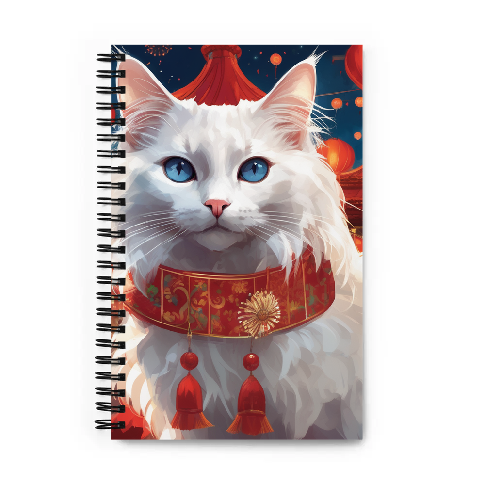 PugMug Custom White Ragdoll Cat Spiral Notebook