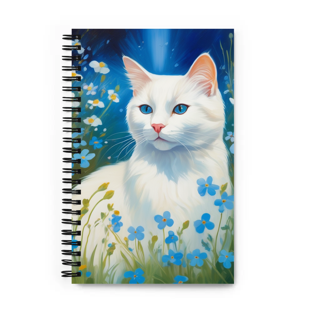 PugMug Custom White Companion Cat Spiral Notebook