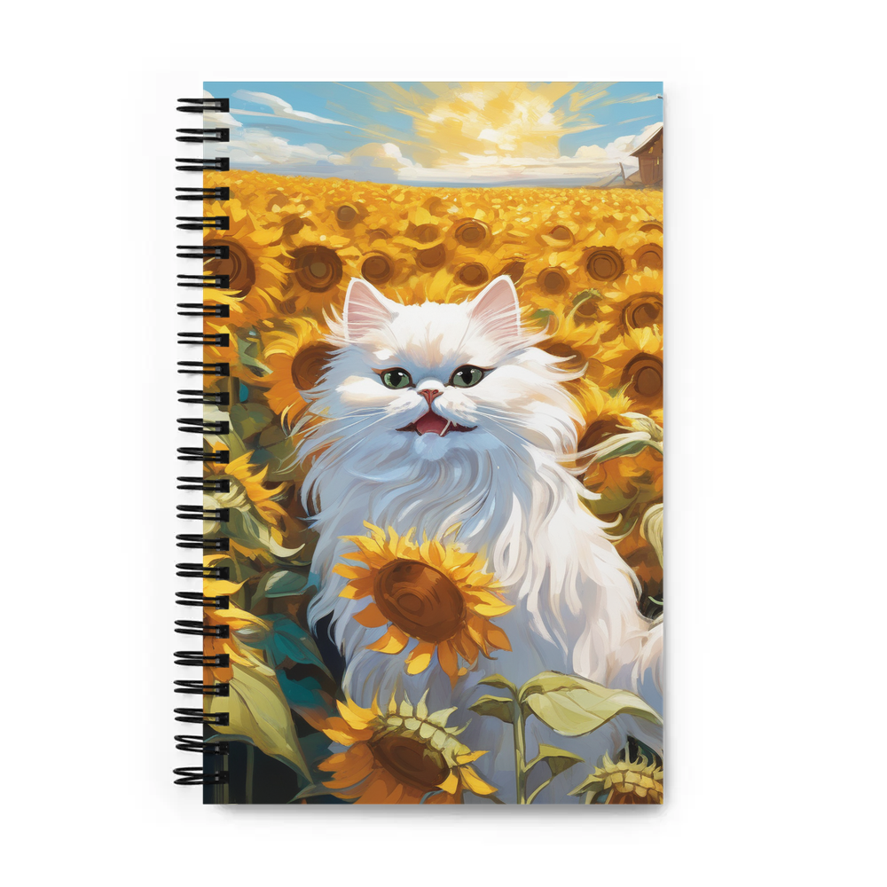 PugMug Custom White Persian Cat Spiral Notebook