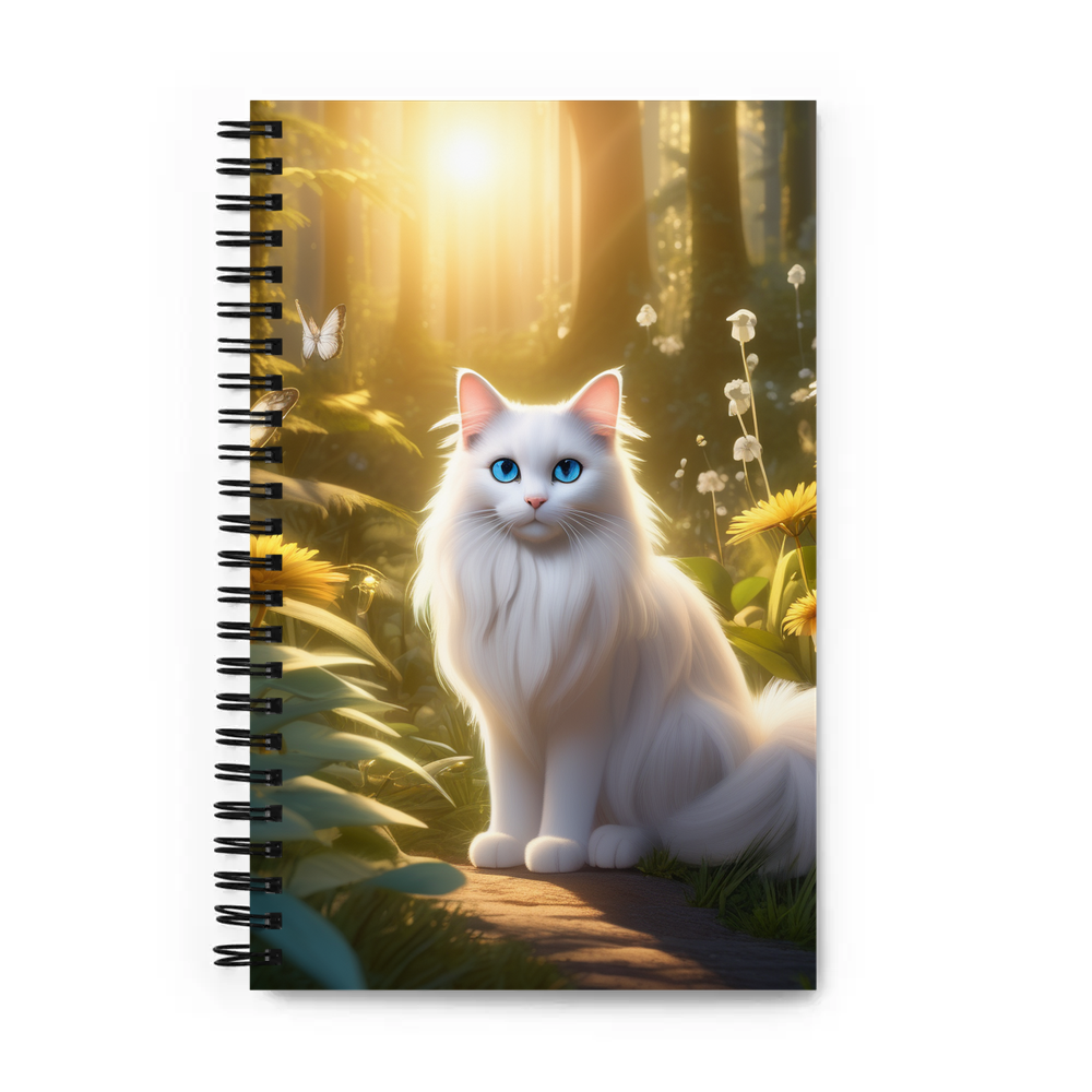 PugMug Custom White Ragdoll Cat Spiral Notebook