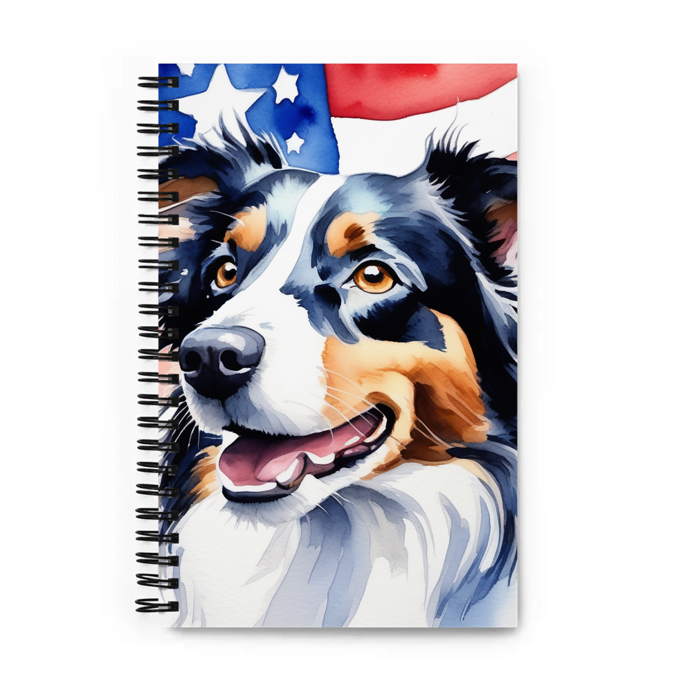PugMug Custom Border Collie Spiral Notebook