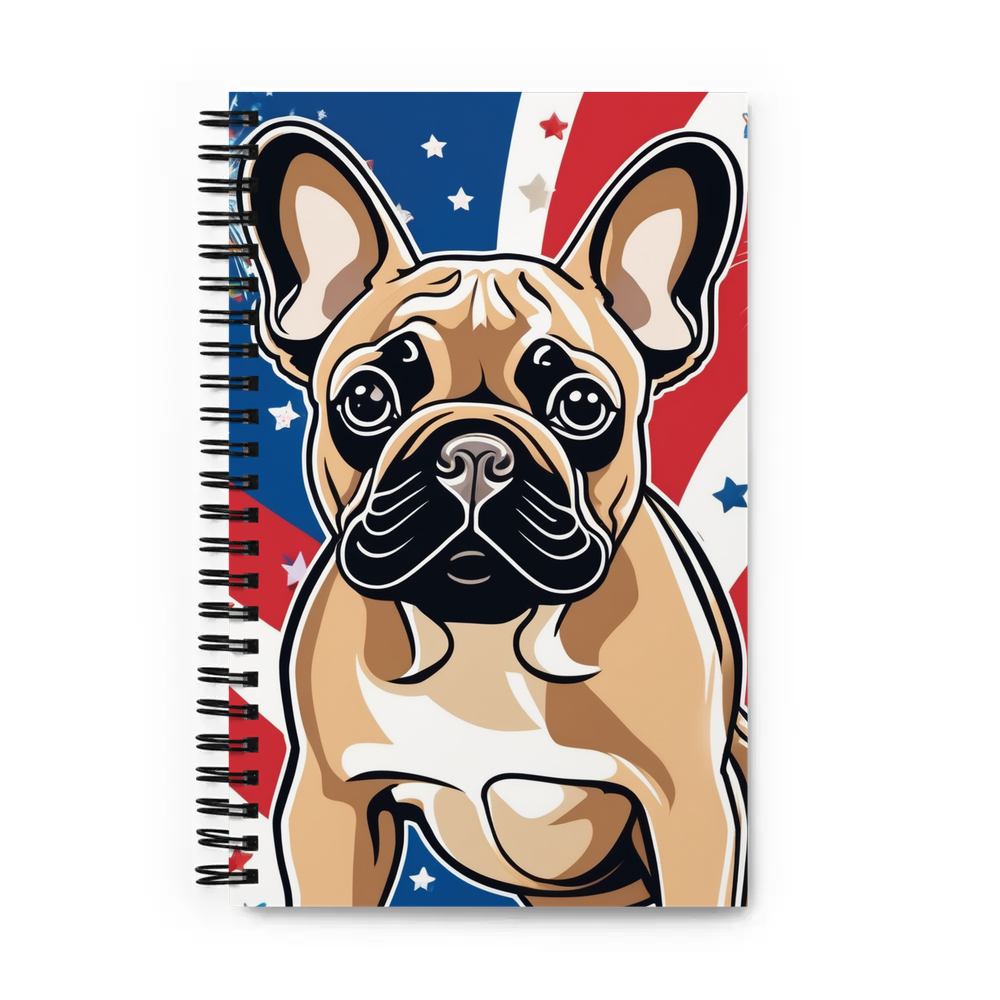 PugMug Custom Tan French Bulldog Spiral Notebook