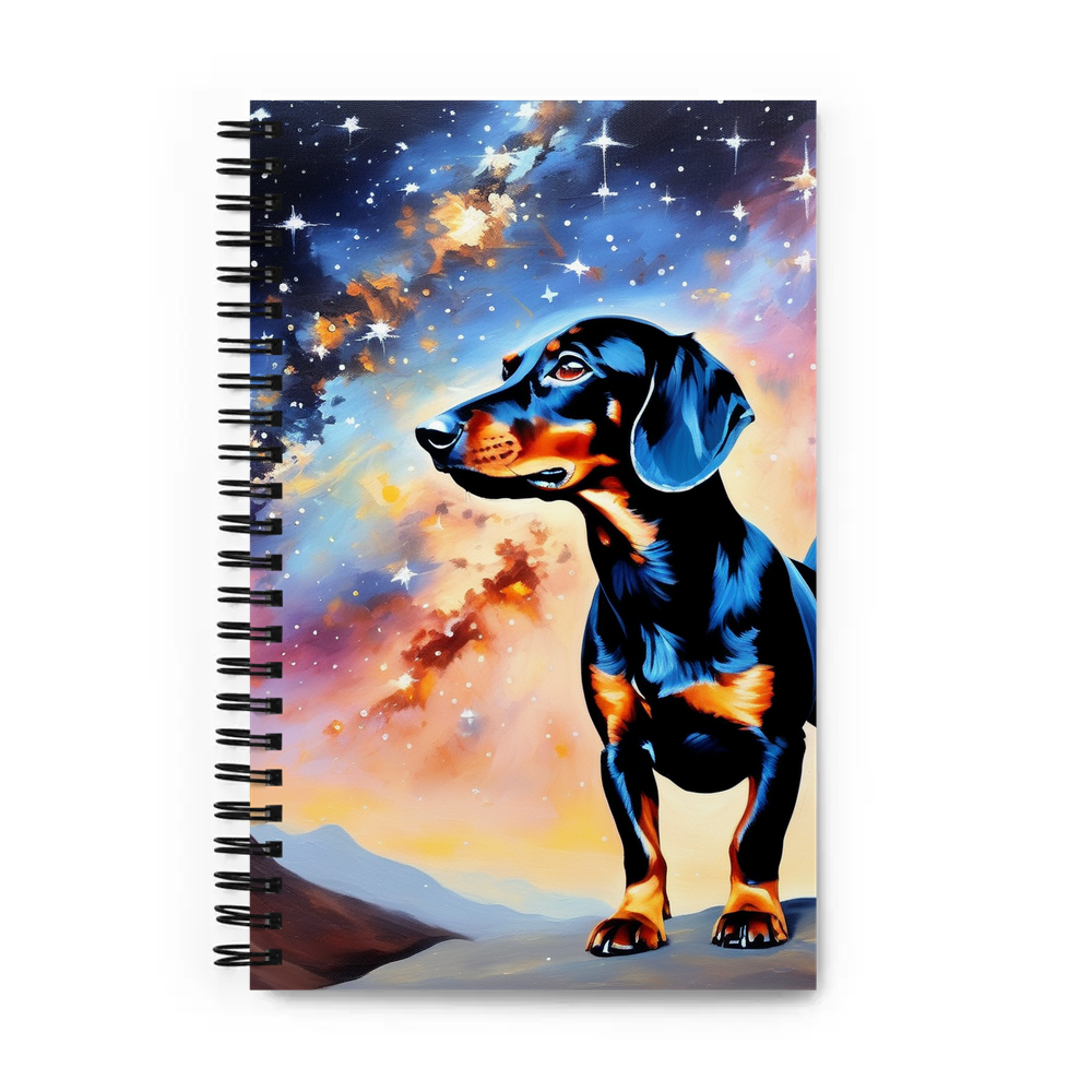 PugMug Custom Black Dachshund Spiral Notebook