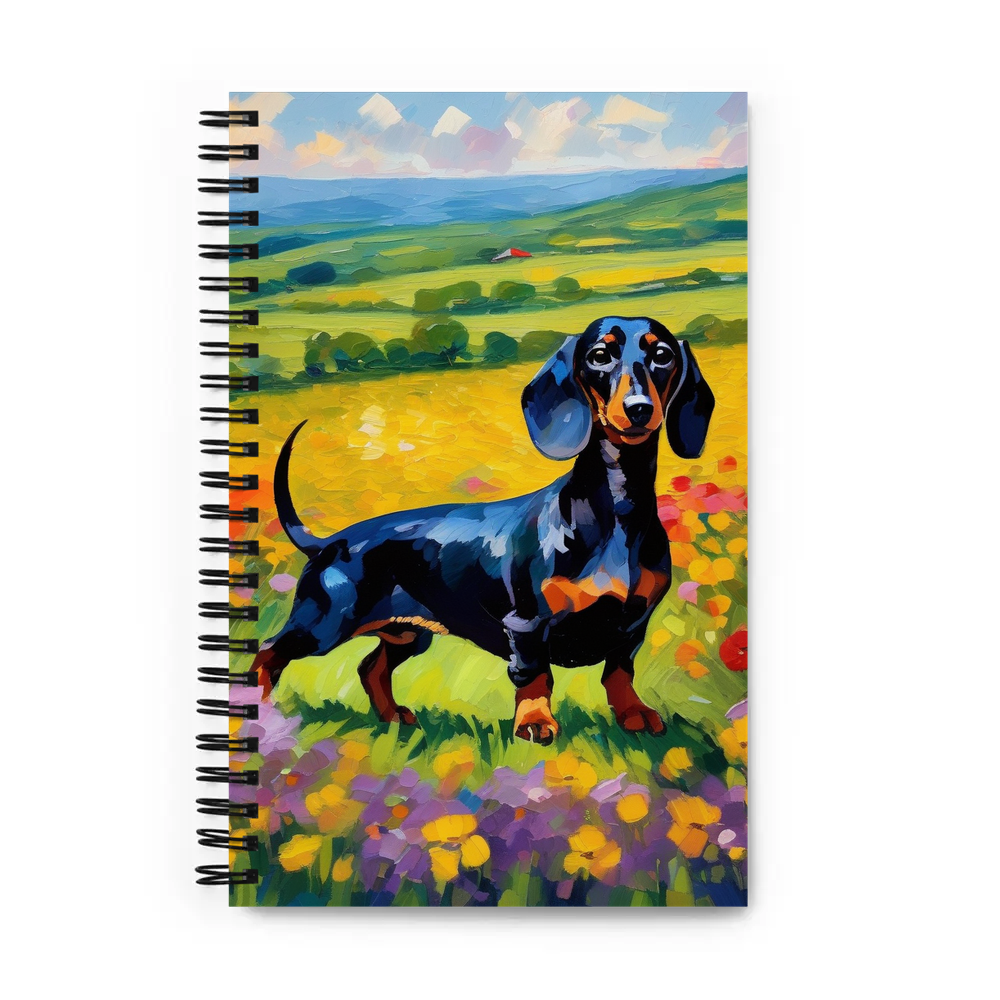 PugMug Custom Black Dachshund Spiral Notebook