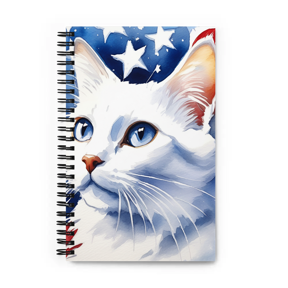 PugMug Custom White Companion Cat Spiral Notebook