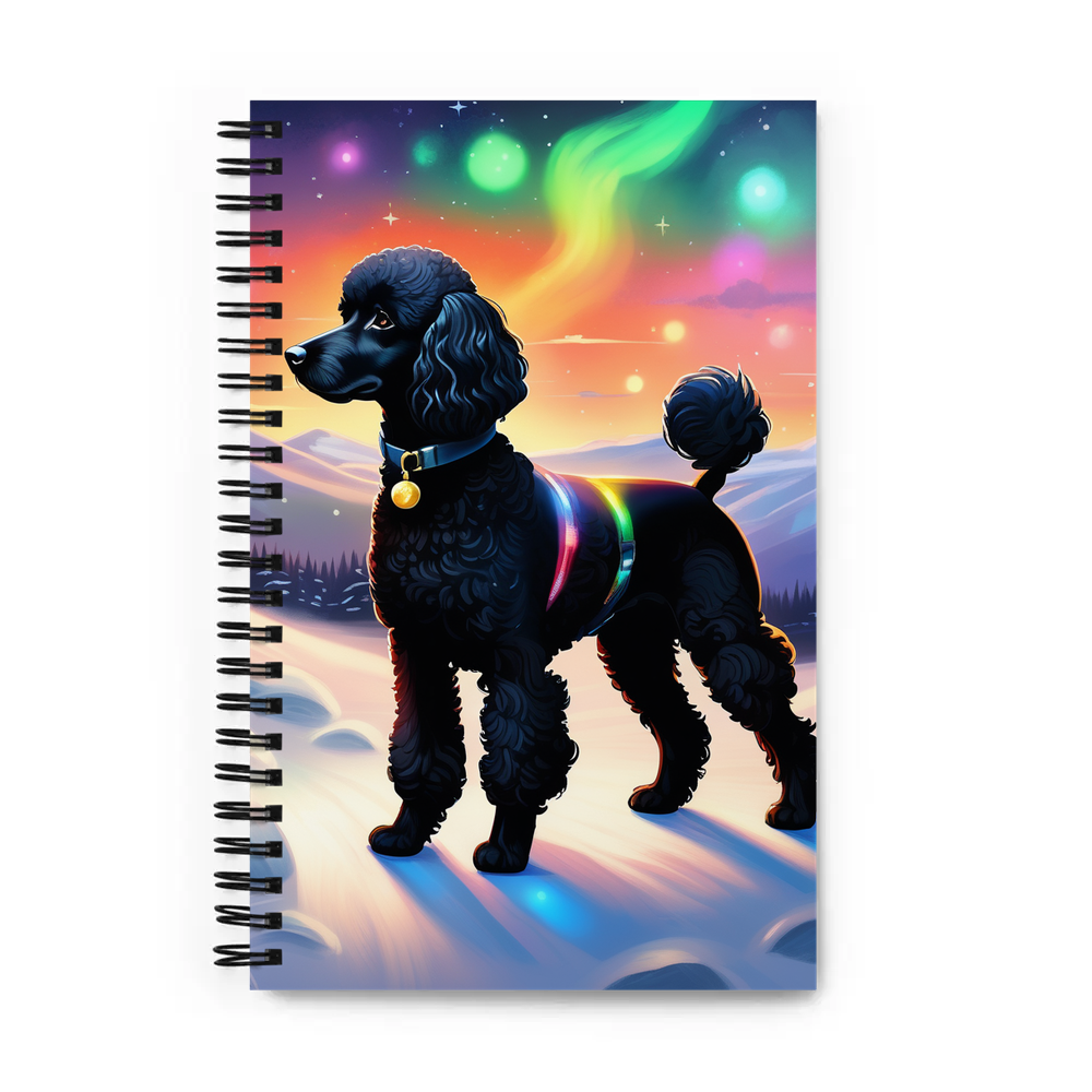PugMug Custom Black Poodle Spiral Notebook