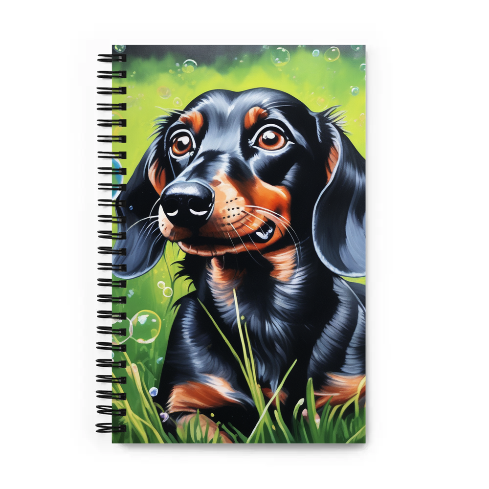 PugMug Custom Black Dachshund Spiral Notebook